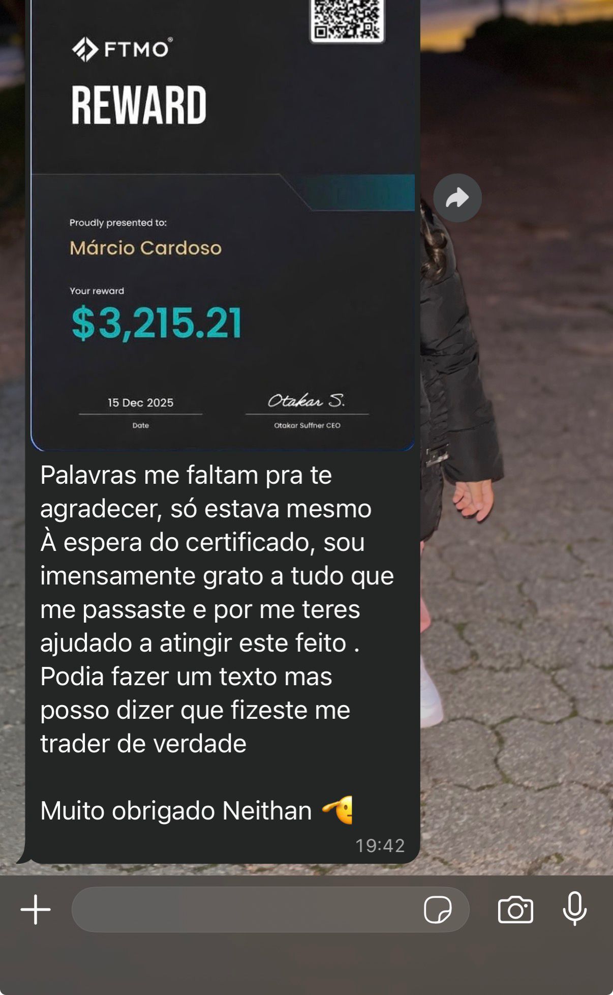 Reward FTMO $3,215.21